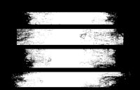 four black and white grunge banners on a black background