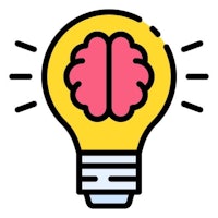 a light bulb with a brain inside it