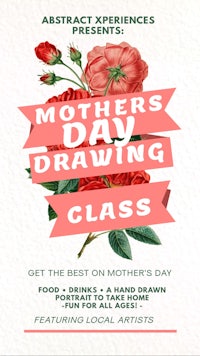 mother's day drawing class flyer