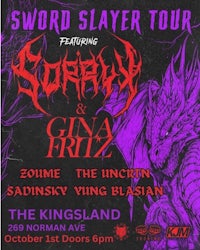 a poster for the sword slayer tour