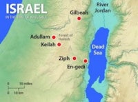 a map showing the location of israel