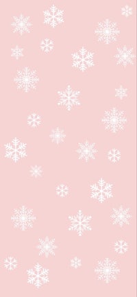 white snowflakes on a pink background