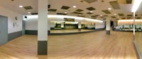 a 360 degree view of a dance studio
