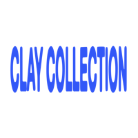 clay collection logo on a black background