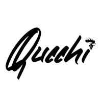 a black and white logo with the word quichi on it