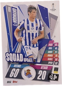 a soccer card with an image of a player