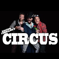 three men in a circus pose for a photo