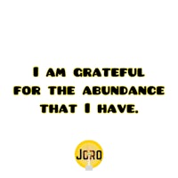 i am grateful for the abundance that i have
