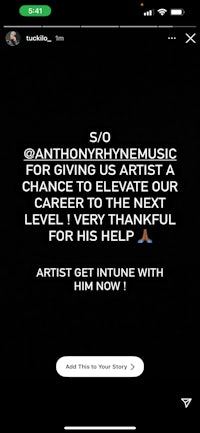 anthony rhyne music's instagram page