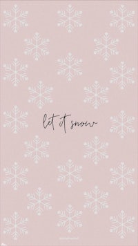 a pink background with white snowflakes and the words let it snow