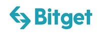 a blue logo with the word bitget on it