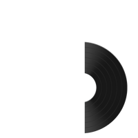 a black vinyl record on a black background