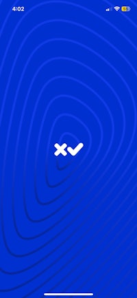 the vx logo on a blue background