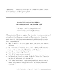 the shadow of the spiritual path worksheet