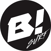 a black and white logo with the word b surf on it