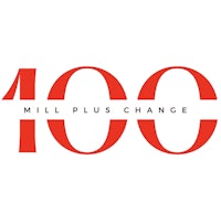 100 Mill Plus Change the collective and artist platform Uncle Phil The Real is trying to launch. This is the logo.
