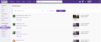 a screen shot of a purple page with a number of people on it