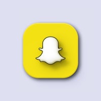 snapchat icon on a yellow background