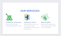 a web page with different types of services