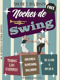 a poster for a night of swing