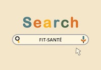 a search bar with the word search fit sante