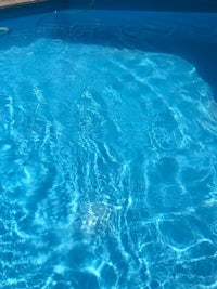 the pool is blue
