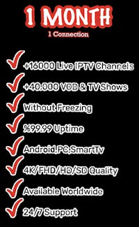 1 month iptv connection