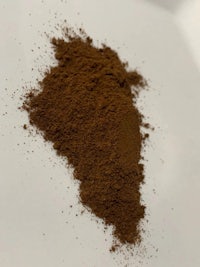 cocoa powder on a white plate