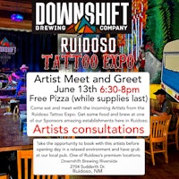 downshift rudoso artist meet tattoo expo flyer