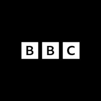 the bbc logo on a black background