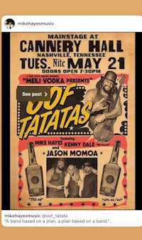 a poster for joe taatas at the cannery hall