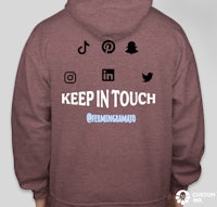 keep in touch hoodie design front