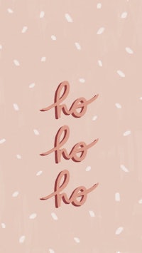 a pink background with the words ho ho ho on it