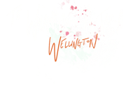 a black background with red, green, and white paint splatters