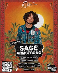 a poster for sage armstrong