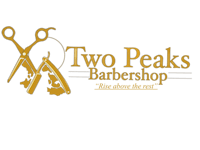 two peaks barbershop logo
