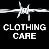 clothing care logo on a black background