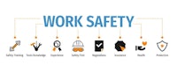 work safety icons on a white background