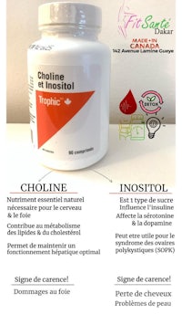 a bottle of choline and inositol