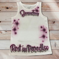 a tank top that says grandma rest in paradise