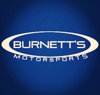burnette's motorsports logo on a blue background
