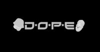 a black background with the word dope on it