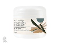 naturiste collagene cream with a white background