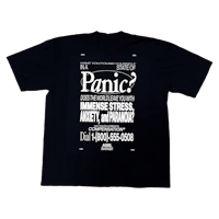 panic? t-shirt - black