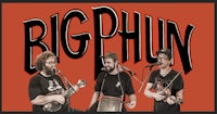 a poster for big phun with a group of men in front of a microphone