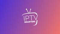 iptv smarters logo on a purple background