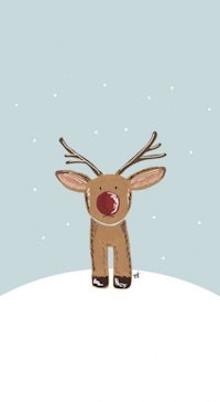 rudolph the red nosed reindeer in the snow