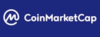 coin market cap logo on a blue background