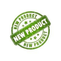 a green stamp with the words new product