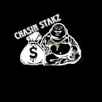 the chasin stanz logo on a black background